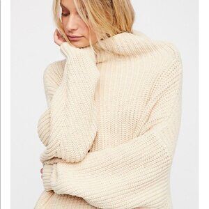 NEW  FREE PEOPLE new Swim Too Deep COTTON blend slouchy Sweater 1225